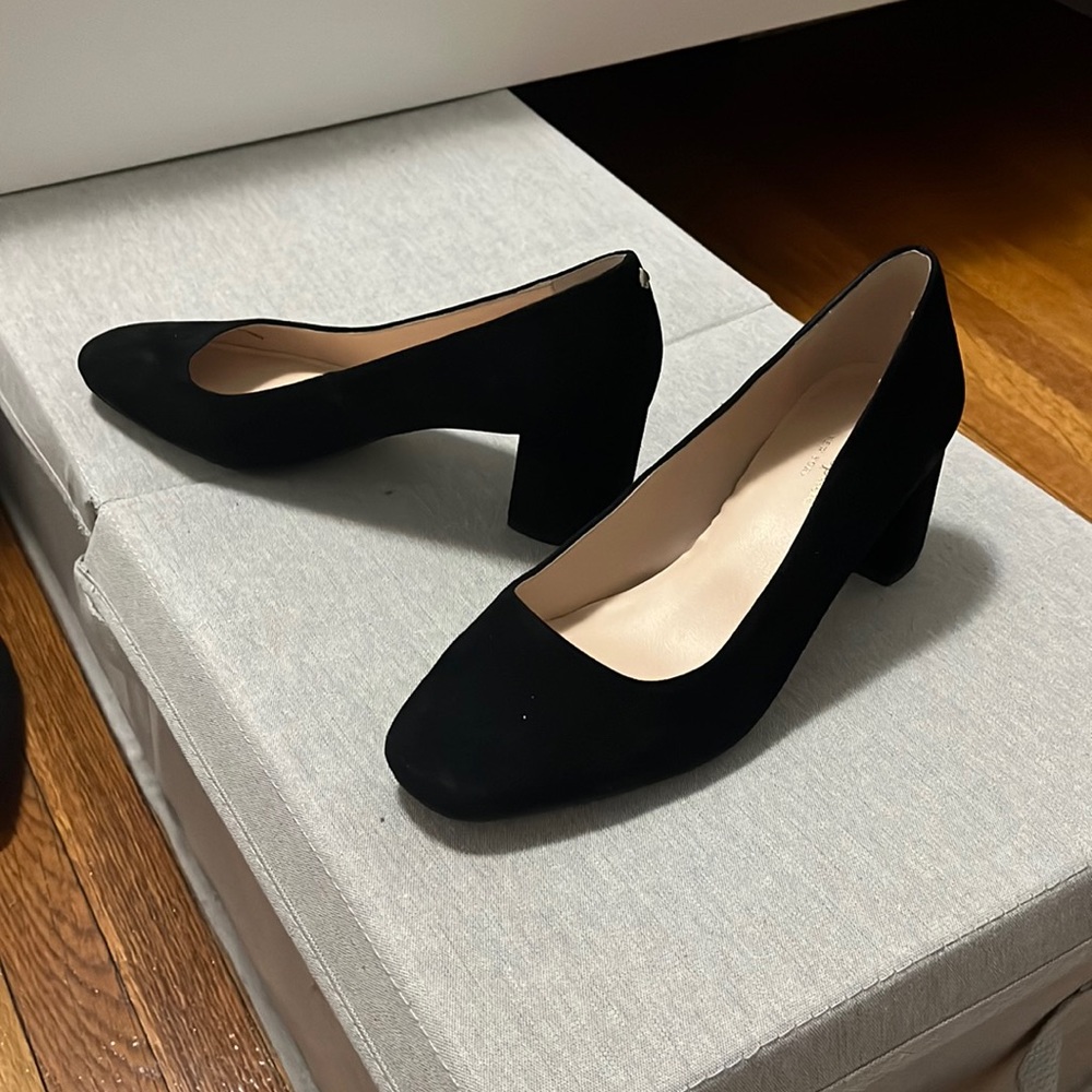 Kate Spade black suede heels